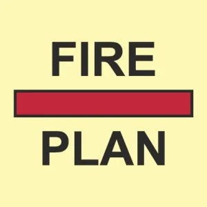Fire control plan sign FIRE PLAN location marker FS0106