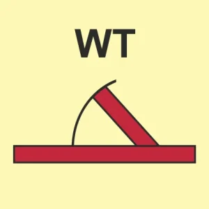'A' self-closing watertight fire door sign - IMO fire safety sign FS0225