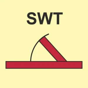 'A' self-closing semi-watertight fire door sign - IMO fire safety sign FS0226