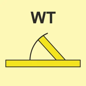 'B' self-closing watertight fire door sign - IMO fire safety sign FS0227