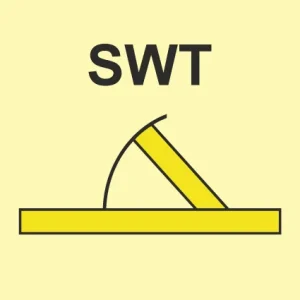 'B' self-closing semi-watertight fire door sign - IMO fire safety sign FS0228