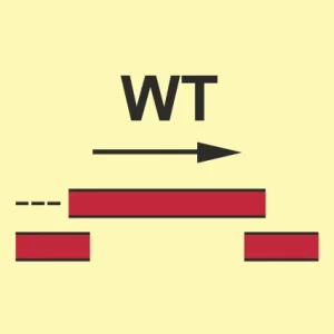 IMO fire control symbol for 'A' self-closing sliding watertight fire door – FS0237