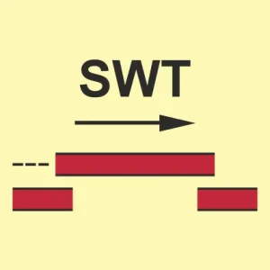 IMO fire control symbol for 'A' self-closing sliding semi-watertight fire door – FS0238