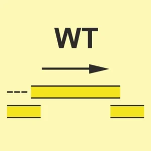 IMO fire control symbol for 'B' self-closing sliding watertight fire door – FS0239