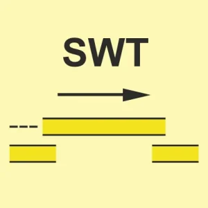 IMO fire control symbol for 'B' self-closing sliding semi-watertight fire door – FS0240