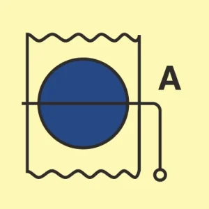 Accommodation fire damper sign IMO letter A duct symbol FS0093