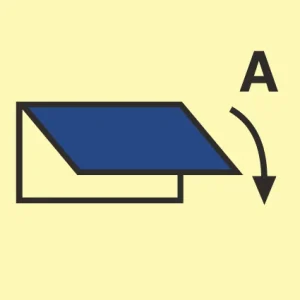 Accommodation closing device sign IMO letter A flap symbol FS0097