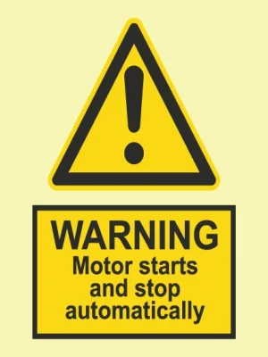 Automatic Start warning sign – ISO 7010 pictogram, HS0039