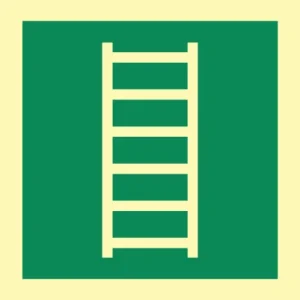 Escape ladder sign ES0003 photoluminescent maritime safety sign