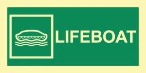 Lifeboat sign ES0038 photoluminescent maritime safety sign