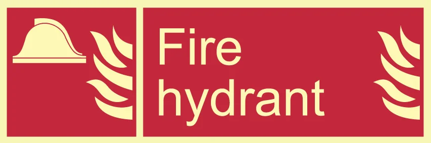 fire hydrant sign