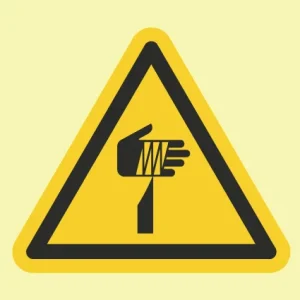 Sharp Element warning sign – ISO 7010 pictogram, HS0027