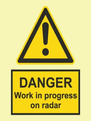 Work in Progress on Radar warning sign – ISO 7010 pictogram, HS0036
