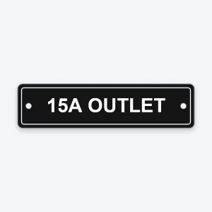 15A Outlet engraved label