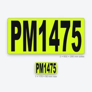 Mining call sign kit – 2 sides + rear